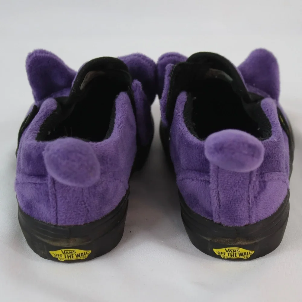 Vans x Sailor Moon Luna Slip-On Purple Plush Cat Sneakers Shoes Toddler Size 6.5